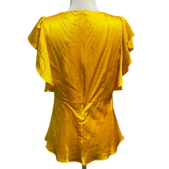 Cinq à Sept Pem Top Dandelion Yellow 100% Silk NWT Size M - Picture 2 of 6
